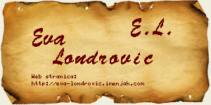 Eva Londrović vizit kartica